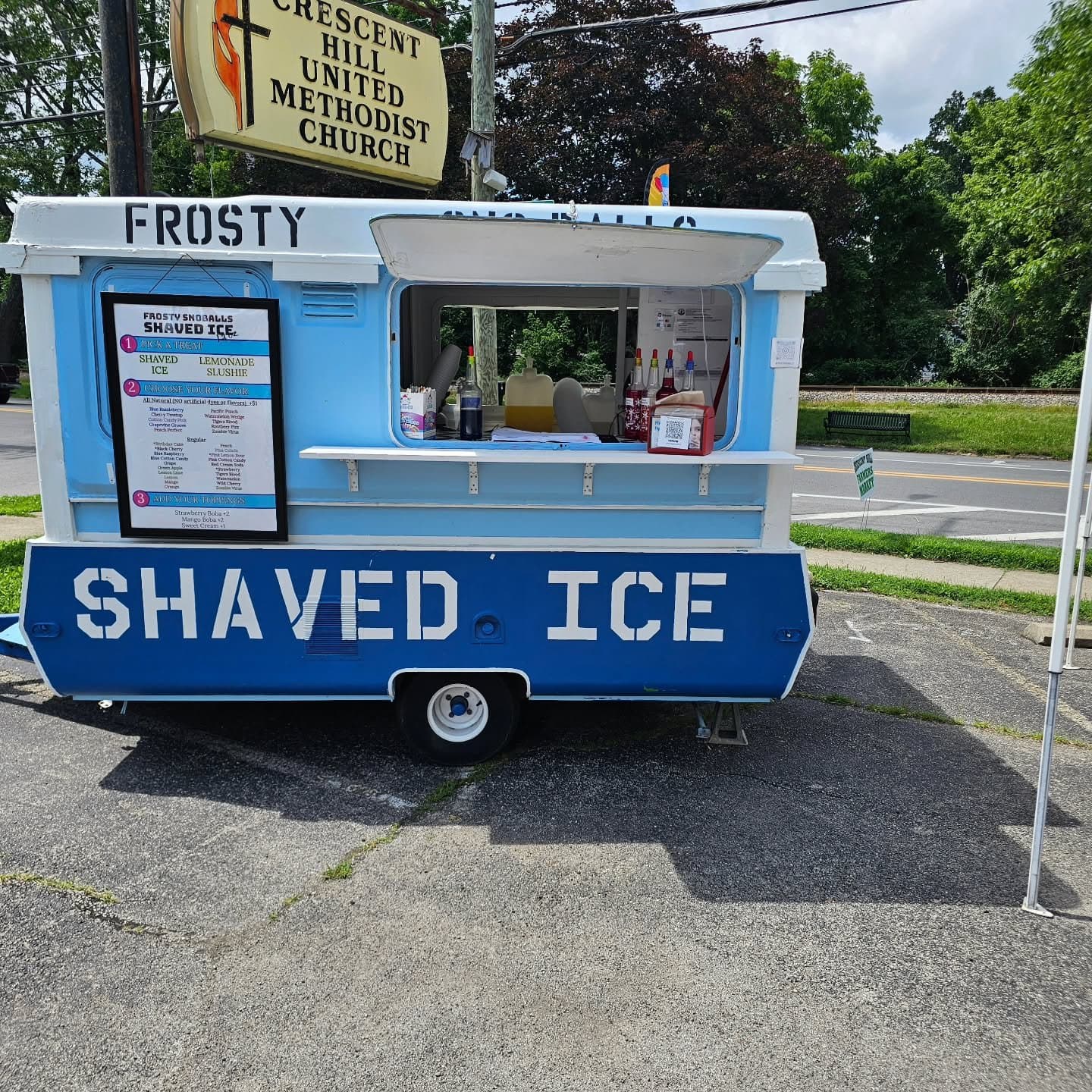Frosty Sno-Balls serving customers at Crescent Hill Farmers Market
